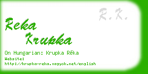 reka krupka business card